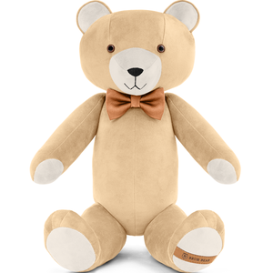 Brum Bear  beige, kézzel készített, sorszámozott prémium teddy maci  egyedi lakberendezési kiegészítő  - Meska.hu