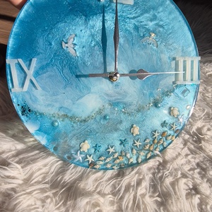 Epoxy fali óra./tenger és az égbolt, találkozása./, Otthon & Életmód, Dekoráció, Fali és függő dekoráció, Falióra & óra, Mindenmás, MESKA