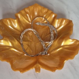 Epoxy falevél alakú ékszer,vagy kulcstartó., Ékszer, Ékszertartó, Ékszerdoboz, Mindenmás, MESKA