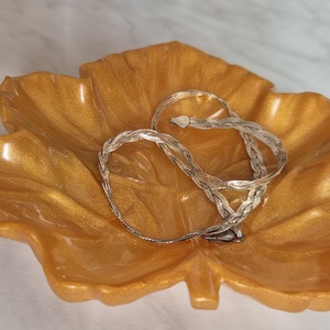 Ékszertartó epoxy falevél. - ékszer - ékszertartó - ékszertartó tál - Meska.hu