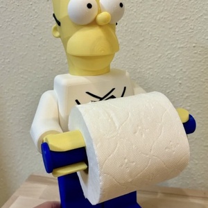 Homér Simpson, wc-papír tartó., Otthon & Életmód, Fürdőszoba, Fürdőszobai dekoráció, Festett tárgyak, Újrahasznosított alapanyagból készült termékek, MESKA