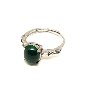 Malachit ovál köves állítható gyűrű 10x8mm Zöld Erdő - Meska.hu