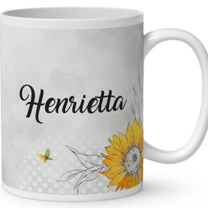 Névvel kérhető - Cuki Napraforgós tündérlány lámpással mintás bögre - otthon & életmód - konyhafelszerelés, tálalás - tálalás - bögre & csésze - Meska.hu