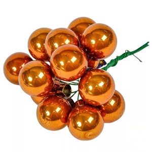 Üveggömb pick 2,5 cm - fahéj - fényes 12 db, Kellékek & szerszámok, Dekorációs kellékek, Üveggömb pick, , MESKA