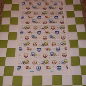Patchwork takaró és párna (zöld-baglyos) - otthon & lakás - lakástextil - Meska.hu Patchwork takaró és párna (zöld-baglyos) - otthon & lakás - lakástextil - Meska.hu