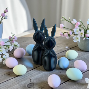 3D nyomtatott Minimalista Nyuszi szett - ünnepi díszek, dekorációk - húsvéti díszek és dekorációk - húsvéti asztaldíszek - Meska.hu