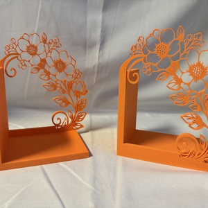 3D nyomtatott Elegáns Virágos Könyvtámasz - otthon & életmód - dekoráció - asztal és polc dekoráció - könyvtámasz - Meska.hu