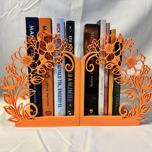 3D nyomtatott Elegáns Virágos Könyvtámasz - otthon & életmód - dekoráció - asztal és polc dekoráció - könyvtámasz - Meska.hu