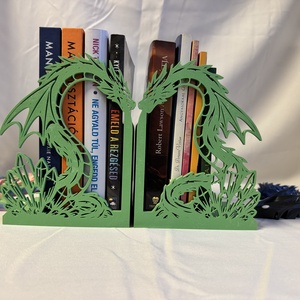 Sárkányos könyvtámasz 3D nyomtatott - otthon & életmód - dekoráció - asztal és polc dekoráció - könyvtámasz - Meska.hu