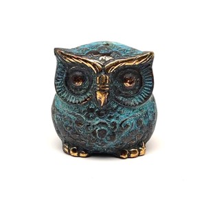 Réz figura bagoly kék 4cm, Otthon & Életmód, Dekoráció, Spiritualitás, , MESKA