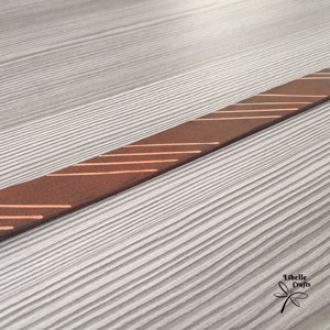 Sötétbarna vésett mintájú öv - ruha & divat - öv & övcsat - öv - Meska.hu