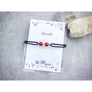 Szeretlek karneol angyal karkötő, Ékszer, Karkötő, Gyöngyös karkötő, , MESKA