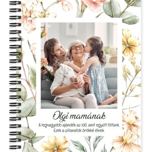 Saját fotós, személyre szabható - Virágoskert mintás A6-os füzet - otthon & életmód - papír, írószer - jegyzetfüzet & napló - Meska.hu