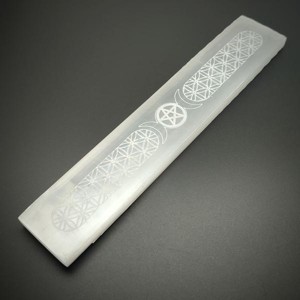 Szelenit lap Isten nő Életvirág motívummal 4�20 cm, Kellékek & szerszámok, Ásvány alapanyag, , MESKA