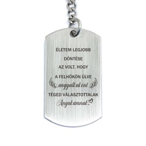 Téged választottalak Anyukámnak acél medálos kulcstartó, Táska & Tok, Kulcstartó & Táskadísz, Kulcstartó, , MESKA