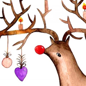 Ünnepi hangulatban - Print (Akvarell) - karácsony - karácsonyi lakásdekoráció - karácsonyi lakásdíszek - Meska.hu