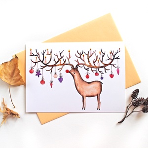 Ünnepi hangulatban - Képeslap borítékkal (A/6) - Meska.hu