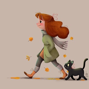 Őszi séta - Print , Otthon & Életmód, Babaszoba, gyerekszoba, Babaszoba kép, Fotó, grafika, rajz, illusztráció, MESKA