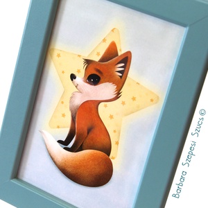 Falikép babaszobába / Róka, Otthon & Életmód, Babaszoba, gyerekszoba, Babaszoba kép, Fotó, grafika, rajz, illusztráció, MESKA