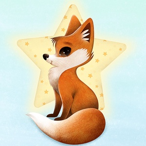 Falikép babaszobába / Róka - otthon & életmód - babaszoba, gyerekszoba - babaszoba kép - Meska.hu