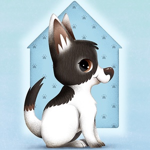 Falikép babaszobába / Kutyus - otthon & életmód - babaszoba, gyerekszoba - babaszoba kép - Meska.hu