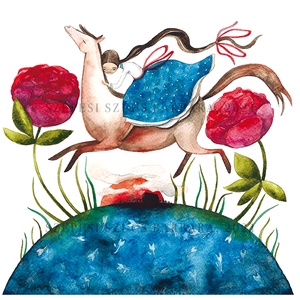 Két szál pünkösdrózsa - Print (Akvarell) - Meska.hu