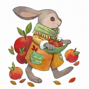 Almaszedés - Print (Digitális) , Otthon & Életmód, Babaszoba, gyerekszoba, Babaszoba kép, Fotó, grafika, rajz, illusztráció, MESKA