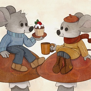 Vendégségben - Print (Digitális) , Otthon & Életmód, Babaszoba, gyerekszoba, Babaszoba kép, Fotó, grafika, rajz, illusztráció, MESKA