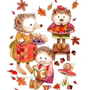 Őszi piknik - Print , Otthon & Életmód, Babaszoba, gyerekszoba, Babaszoba kép, Fotó, grafika, rajz, illusztráció, MESKA