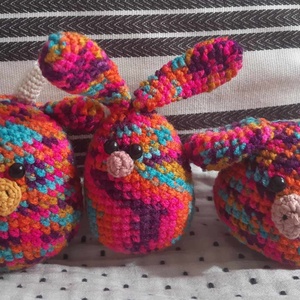 Három horgolt állatka - játék & sport - plüssállat & játékfigura - más figura - Meska.hu