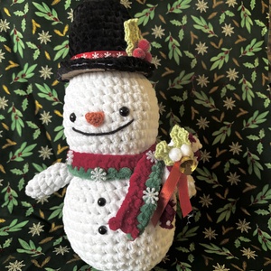  Horgolt Karácsonyi Hóember - Meska.hu