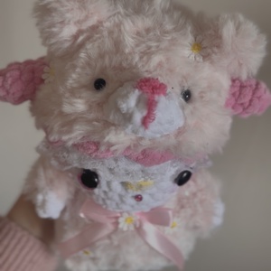 Nyuszi szőrmés maci jelmezben - játék & sport - plüssállat & játékfigura - nyuszi - Meska.hu