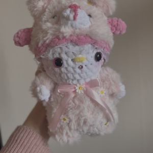 Nyuszi szőrmés maci jelmezben, Játék & Sport, Plüssállat & Játékfigura, Nyuszi, Horgolás, MESKA