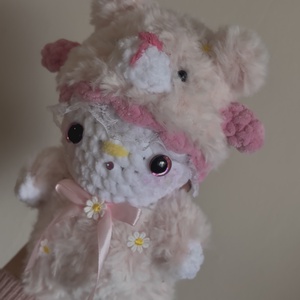 Nyuszi szőrmés maci jelmezben - játék & sport - plüssállat & játékfigura - nyuszi - Meska.hu