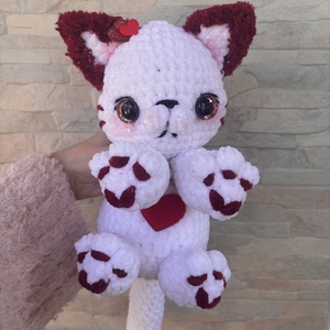 Szív cica, Játék & Sport, Plüssállat & Játékfigura, Más figura, Horgolás, MESKA