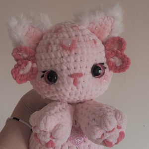 Horgolt Axolot Cica - játék & sport - plüssállat & játékfigura - cica - Meska.hu