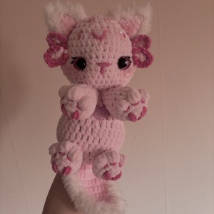 Horgolt Axolot Cica - játék & sport - plüssállat & játékfigura - cica - Meska.hu