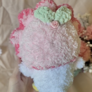 Horgolt Virágos Tavaszi Kacsa - játék & sport - plüssállat & játékfigura - más figura - Meska.hu