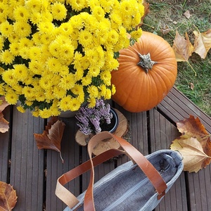 CAPENSIS kollekció - Variálható valódi bőr pántos szürke-camel barna szövettáska  - táska & tok - variálható táska - Meska.hu