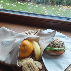 BUBOXA GREEN  többször használatos letörölhető uzsonnacsomagoló szett - újraszalvéta + újratasak - Meska.hu