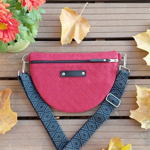 Grammicus kollekció - meggypiros oldal - és övtáska/Bum Bag/Fanny Pack/Waist Bag/Belt Bag - táska & tok - övtáska - Meska.hu