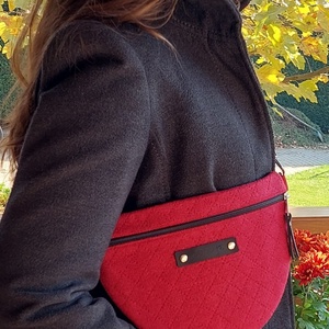 Grammicus kollekció - meggypiros oldal - és övtáska/Bum Bag/Fanny Pack/Waist Bag/Belt Bag - táska & tok - övtáska - Meska.hu