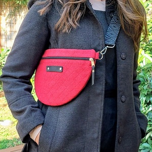 Grammicus kollekció - meggypiros oldal - és övtáska/Bum Bag/Fanny Pack/Waist Bag/Belt Bag - táska & tok - övtáska - Meska.hu
