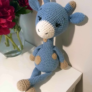 Amigurumi kék zsiráf - Meska.hu