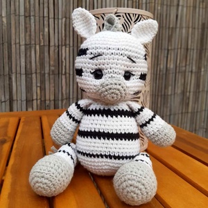 Amigurumi zebra - játék & sport - plüssállat & játékfigura - más figura - Meska.hu
