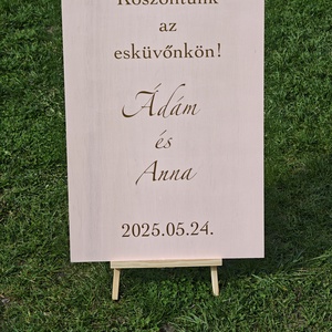  Esküvői köszöntő tábla  egyedi, kézműves dekoráció  - esküvő - dekoráció - tábla & jelzés - Meska.hu