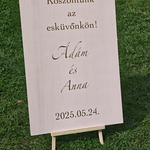  Esküvői köszöntő tábla  egyedi, kézműves dekoráció  - esküvő - dekoráció - tábla & jelzés - Meska.hu