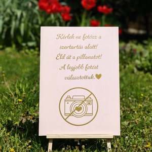 Kérlek, ne fotózz tábla  Esküvői dekoráció, Esküvő, Dekoráció, Tábla & Jelzés, Fotó, grafika, rajz, illusztráció, MESKA