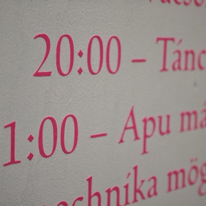 Vicces esküvői program tábla  rózsaszínben  - esküvő - dekoráció - tábla & jelzés - Meska.hu
