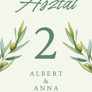 Asztalszám - esküvő - meghívó & kártya - ültetési rend - Meska.hu